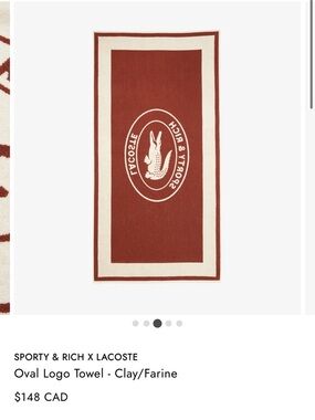 Sporty & Rich x Lacoste beach towel